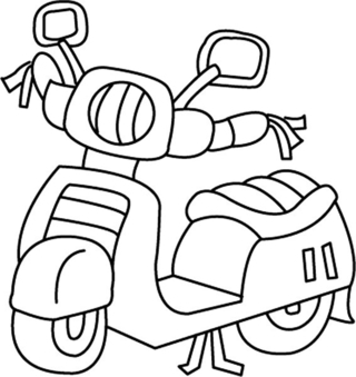 Moto 02 - Vehicle coloring pages - Coloring book - 10doigts.com