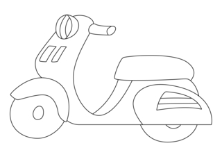 Motto 04 - Vehicle coloring pages - Coloring book - 10doigts.com