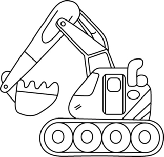 Excavator 01 - Vehicle coloring pages - Coloring book - 10doigts.com