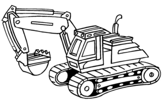 Excavator 04 - Vehicle coloring pages - Coloring book - 10doigts.com