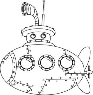 Submarine 01 - Vehicle coloring pages - Coloring book - 10doigts.com