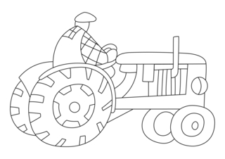 Tractor 01 - Vehicle coloring pages - Coloring book - 10doigts.com