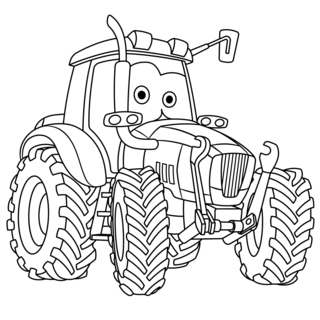 Tractor 02 - Vehicle coloring pages - Coloring book - 10doigts.com