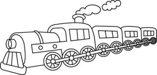 Train 01 - Vehicle coloring pages - Coloring book - 10doigts.com