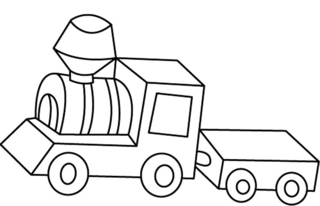 Train 05 - Vehicle coloring pages - Coloring book - 10doigts.com
