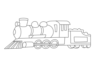 Train 10 - Vehicle coloring pages - Coloring book - 10doigts.com