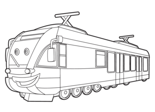 Train 13 - Vehicle coloring pages - Coloring book - 10doigts.com