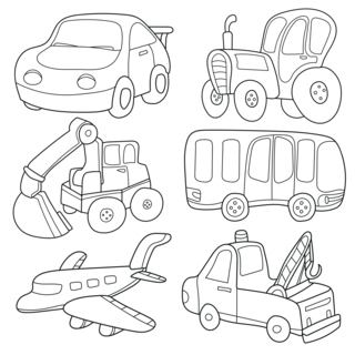 Transport 01 - Vehicle coloring pages - Coloring book - 10doigts.com