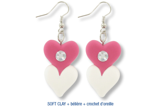 Heart-Shaped Modeling Clay Earrings - 0 - Mother's Day Crafts - 10doigts.com - Mother's Day Crafts - 10doigts.fr