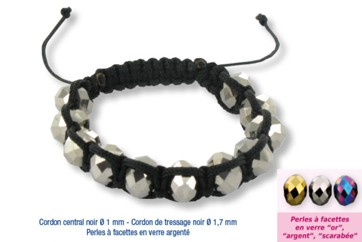 Shamballas... with faceted glass beads - Handicrafts for Creating Your Jewelry - 10doigts.fr