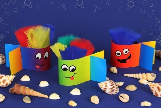 Peces traviesos - Actividades manuales animales: nuestras ideas creativas para los niños - 10doigts.fr