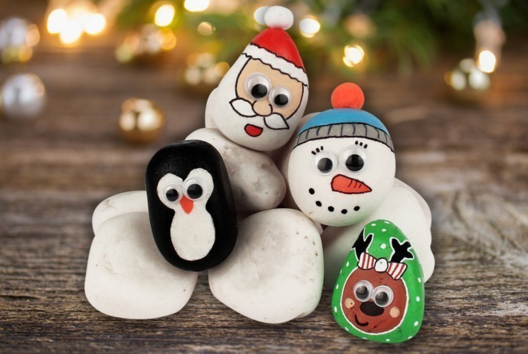 Rock Painting for Christmas - 0 - Craft Activities Painting: Creations for All Ages and All Desires - 10doigts.com - Craft Activities Painting: Creations for All Ages and All Desires - 10doigts.fr