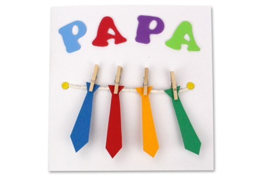 Tarjeta de corbatas DIY para el día del padre - Manualidades día del padre - 10doigts.fr - 2