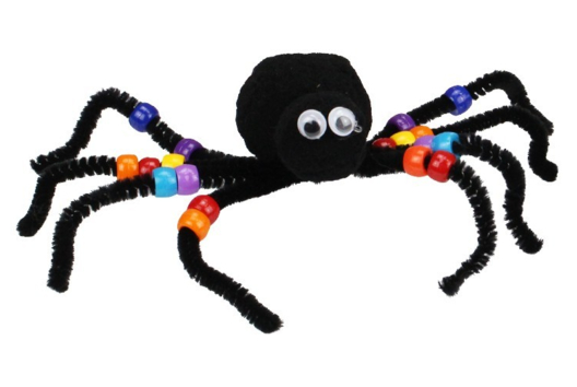 Arañas de pompones y limpiapipas - Actividades manuales Halloween - 10doigts.fr - 2