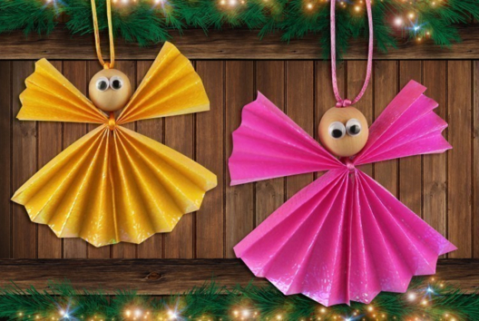 Paper Christmas Angels - 0 - Craft Activities for All Ages: Gluing and Folding - 10doigts.com - Craft Activities for All Ages: Gluing and Folding - 10doigts.fr