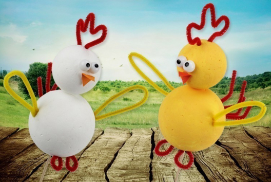 Pollitos divertidos pascua - Actividades manuales DIY Pascua - 10doigts.fr