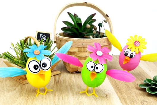 Funny Chicks to Make with Eggs - 1 - DIY Easter Crafts - 10doigts.com - DIY Easter Crafts - 10doigts.fr