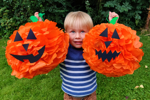 Actividad calabaza Papel Seda - Actividades manuales Halloween - 10doigts.fr