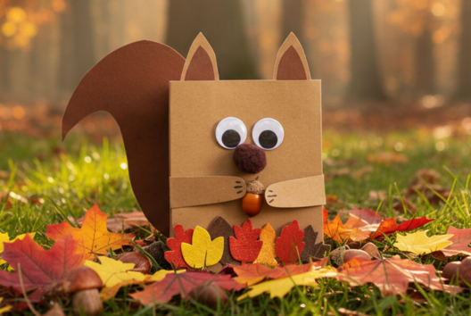 Squirrel with a Paper Bag - 3 - Autumn Crafts - 10doigts.com - Autumn Crafts - 10doigts.fr - 2