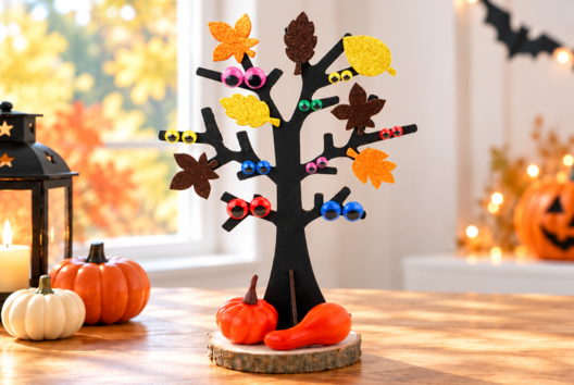 Child Activity Halloween Tree Eyes - Halloween Crafts - 10doigts.fr
