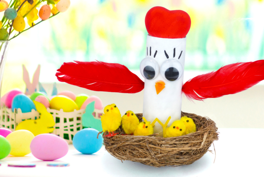 Easter Hen and Her Chicks - 1 - DIY Easter Crafts - 10doigts.com - DIY Easter Crafts - 10doigts.fr