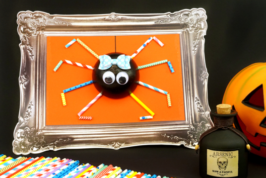 Actividad Halloween Araña Paja - Actividades manuales Halloween - 10doigts.fr