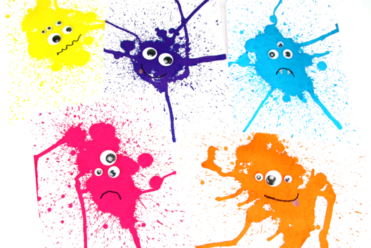 Monsters with Ink - 1 - Halloween Crafts - 10doigts.com - Halloween Crafts - 10doigts.fr