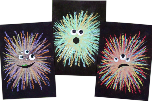 Actividad Halloween Monstruo Tiza - Actividades manuales Halloween - 10doigts.fr