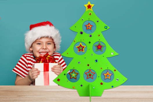 Actividad Manual Navidad Árbol Papel Maché - Actividades manuales mesas de fiestas - 10doigts.fr