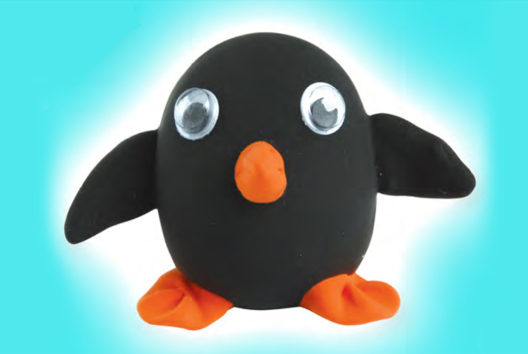 Actividad Manual Pingüino Pasta Moldear - Actividades manuales de modelado - 10doigts.fr