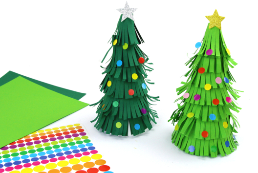 Christmas Tree with Paper Strips - 2 - Christmas Crafts - 10doigts.com - Christmas Crafts - 10doigts.fr - 2