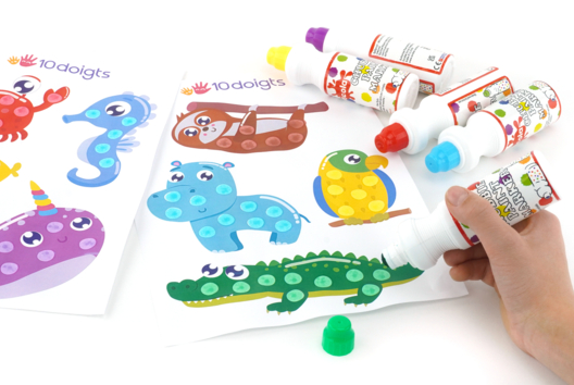 Stamp Animals - Color Matching Game - 1 - Arts and Crafts for Under 3 Years - 10doigts.com - Arts and Crafts for Under 3 Years - 10doigts.fr