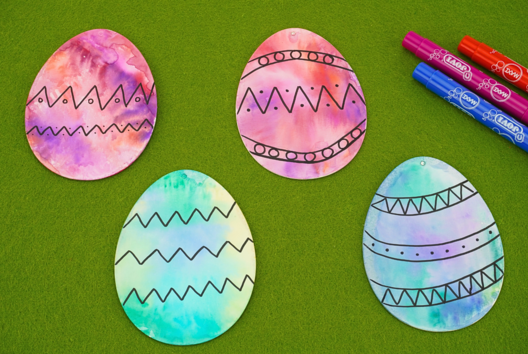 Watercolor Easter Eggs - 3 - Drawing Crafts: Tutorials Suitable from a Young Age - 10doigts.com - Drawing Crafts: Tutorials Suitable from a Young Age - 10doigts.fr - 2