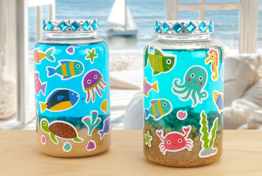 acuario DIY niños verano peces - Actividades manuales océano: sumérgete en un universo creativo y sensorial - 10doigts.fr
