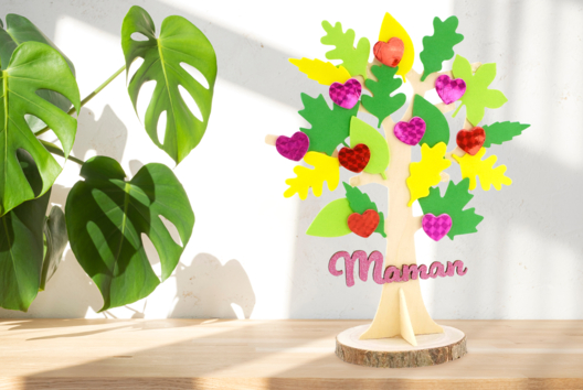 árbol de corazones día de las madres regalo DIY niños - Manualidades día de la madre - 10doigts.fr