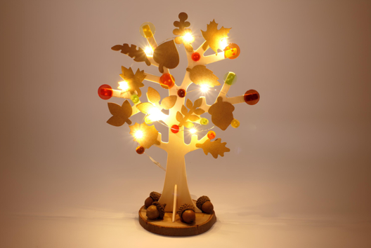 árbol otoño luminoso DIY niños fácil - Actividades manuales Otoño - 10doigts.fr - 2