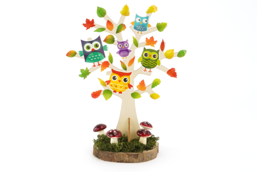 árbol búhos otoño DIY niños - Manualidades otoñales - 10doigts.fr
