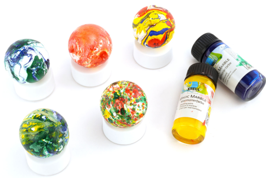 bala de marbling de ping pong - Actividades manuales bricolajes - 10doigts.fr - 2