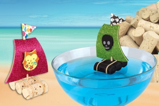 Little Boats with Cork Stoppers - 1 - Kids Crafts Activities - 10doigts.com - Handicrafts Activities - 10doigts.fr