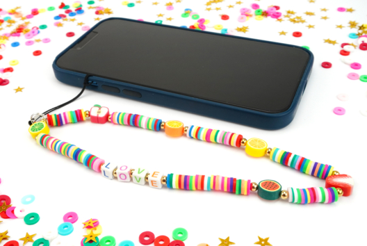 Phone Charm with Beads (Lanyard) - 1 - Handicrafts for Creating Your Jewelry - 10doigts.com - Handicrafts for Creating Your Jewelry - 10doigts.fr