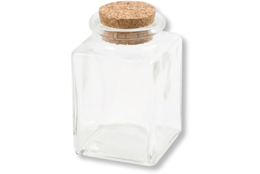 Caja cúbica de vidrio con tapa de corcho - Actividades manuales Deco casa DIY - 10doigts.fr - 2