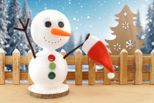 Snowman with Styrofoam Balls - 1 - Christmas Crafts - 10doigts.com - Christmas Crafts - 10doigts.fr