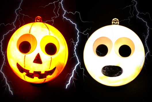 bolas halloween luminosas - Actividades manuales Halloween - 10doigts.fr