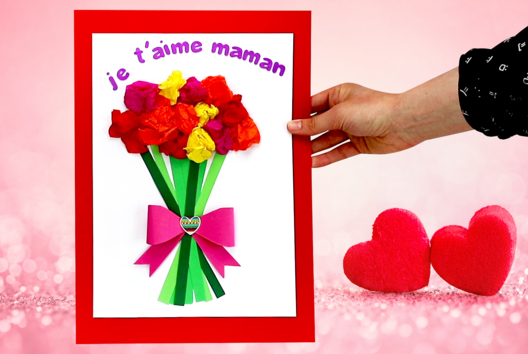 Flower Bouquet Card - 1 - Mother's Day Crafts - 10doigts.com - Mother's Day Crafts - 10doigts.fr