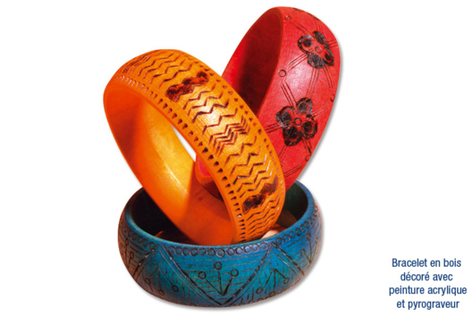Pyrographed Bracelet - 0 - Handicrafts for Creating Your Jewelry - 10doigts.com - Handicrafts for Creating Your Jewelry - 10doigts.fr