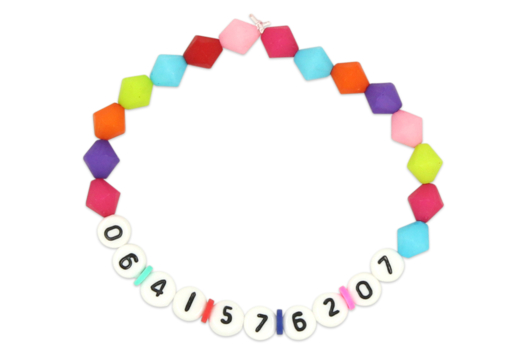 Telephone Number Bracelet - 1 - Handicrafts for Creating Your Jewelry - 10doigts.com - Handicrafts for Creating Your Jewelry - 10doigts.fr
