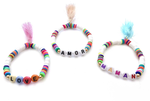 pulsera nombre haishi - Manualidades día de la madre - 10doigts.fr