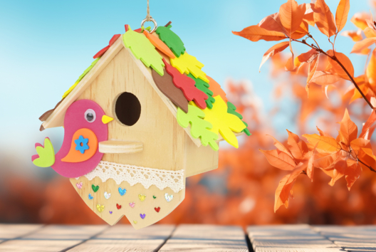Decorative Birdhouse for Autumn - 1 - Autumn Crafts - 10doigts.com - Autumn Crafts - 10doigts.fr