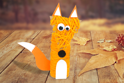 Fox with Wool and Cardboard - 1 - Autumn Crafts - 10doigts.com - Autumn Crafts - 10doigts.fr - 2
