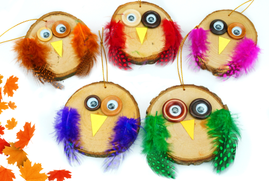 Bricolaje Infantil Búho de madera - Actividades manuales Otoño - 10doigts.fr - 2